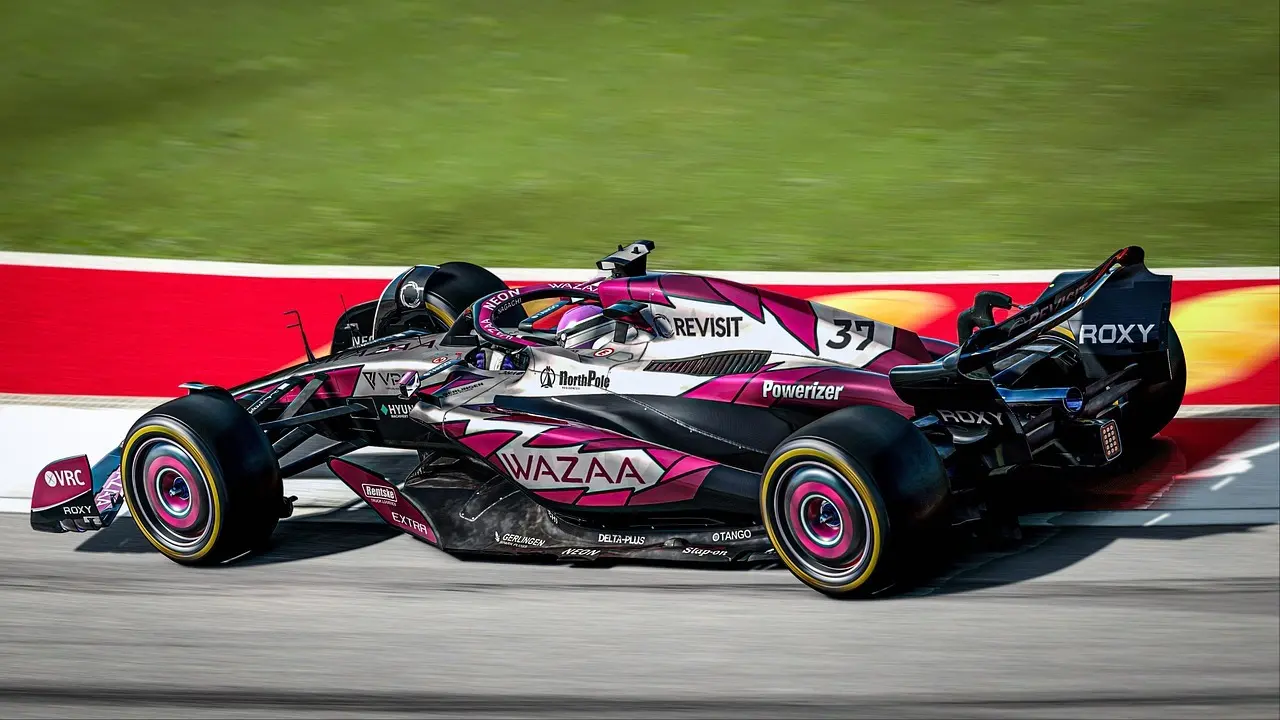 Formel 1 racerbil på bane